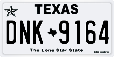 TX license plate DNK9164
