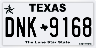 TX license plate DNK9168
