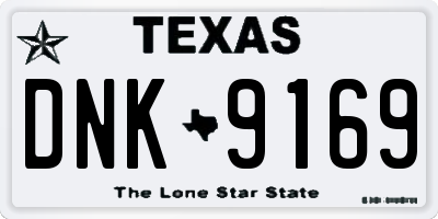 TX license plate DNK9169