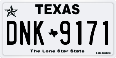 TX license plate DNK9171
