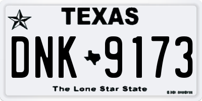 TX license plate DNK9173