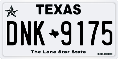 TX license plate DNK9175