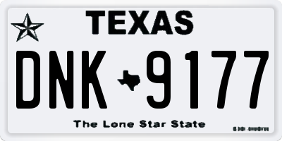 TX license plate DNK9177