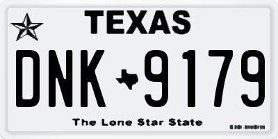 TX license plate DNK9179