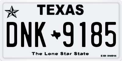 TX license plate DNK9185