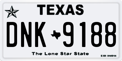 TX license plate DNK9188