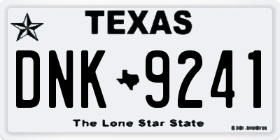 TX license plate DNK9241