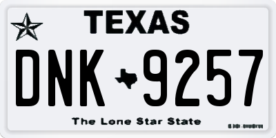 TX license plate DNK9257