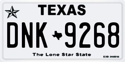 TX license plate DNK9268