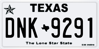 TX license plate DNK9291