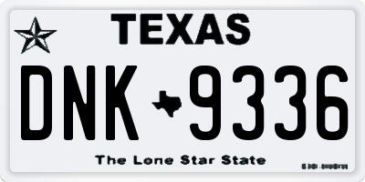 TX license plate DNK9336