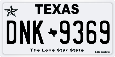 TX license plate DNK9369