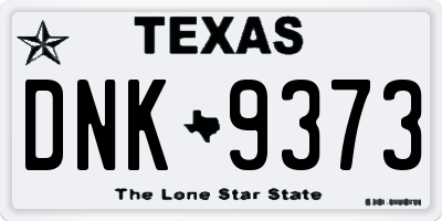 TX license plate DNK9373