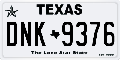 TX license plate DNK9376