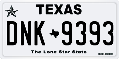 TX license plate DNK9393