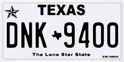 TX license plate DNK9400