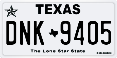 TX license plate DNK9405