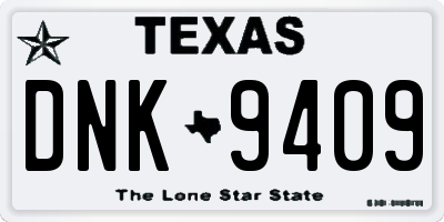 TX license plate DNK9409