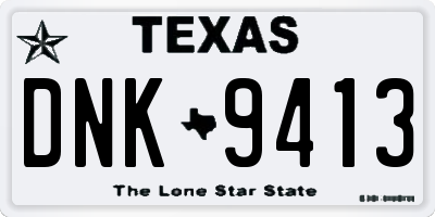 TX license plate DNK9413