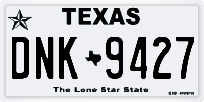 TX license plate DNK9427