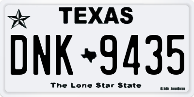 TX license plate DNK9435