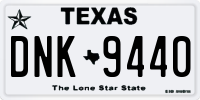 TX license plate DNK9440