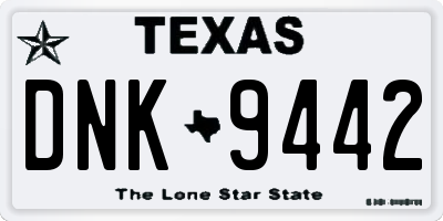 TX license plate DNK9442