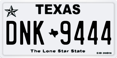 TX license plate DNK9444