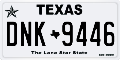 TX license plate DNK9446