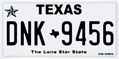 TX license plate DNK9456