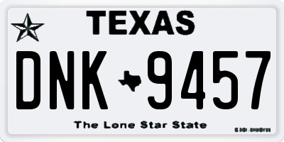TX license plate DNK9457