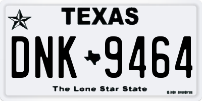 TX license plate DNK9464