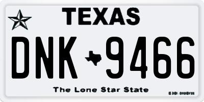 TX license plate DNK9466