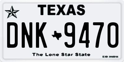 TX license plate DNK9470