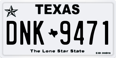 TX license plate DNK9471