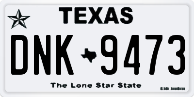 TX license plate DNK9473
