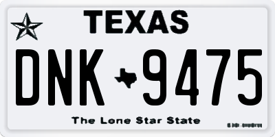 TX license plate DNK9475