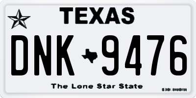 TX license plate DNK9476