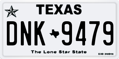 TX license plate DNK9479
