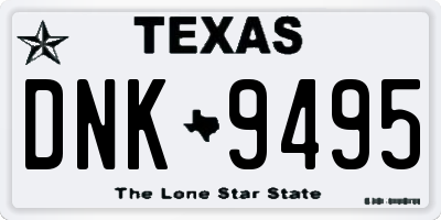 TX license plate DNK9495