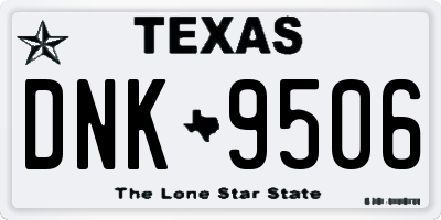 TX license plate DNK9506