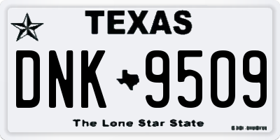 TX license plate DNK9509