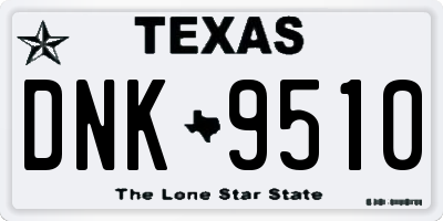 TX license plate DNK9510