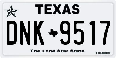 TX license plate DNK9517