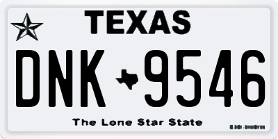 TX license plate DNK9546