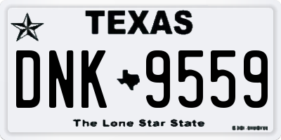 TX license plate DNK9559