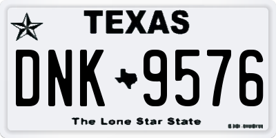 TX license plate DNK9576