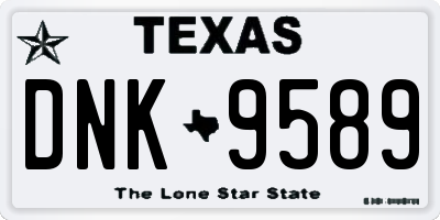 TX license plate DNK9589