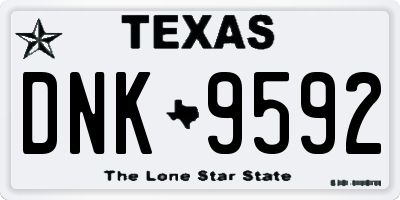TX license plate DNK9592