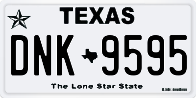 TX license plate DNK9595